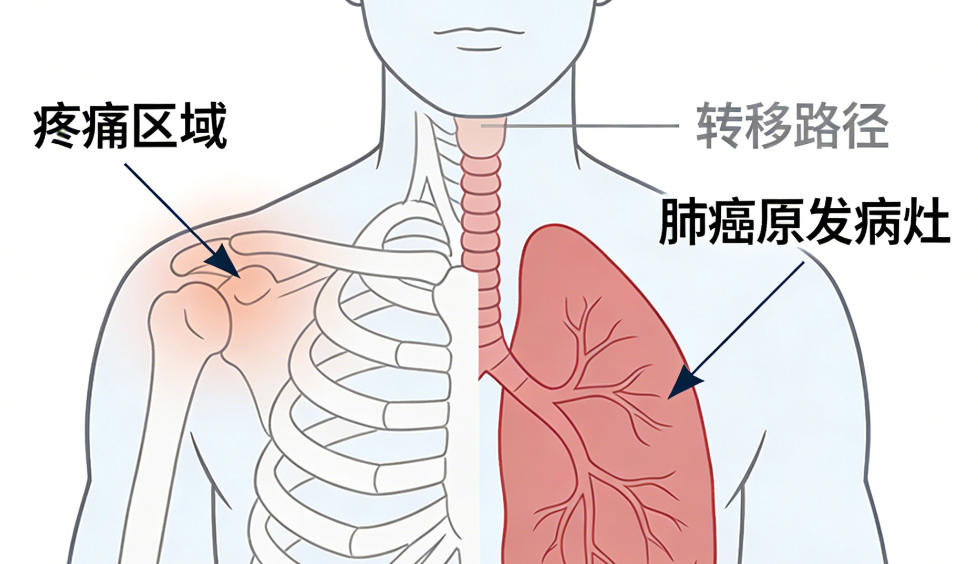 肺癌患者身上这处疼，就是肺癌转移了吗？